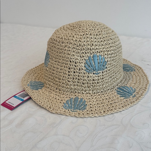 Vince Camuto Embroidered Straw Bucket Hat - Picture 3 of 9